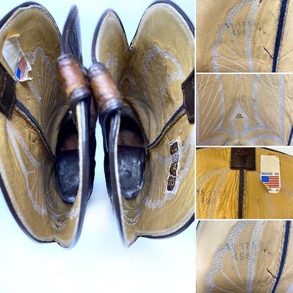 VTG Hondo Full Quill Ostrich Leather Western Boots - Picture 8 of 8